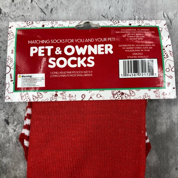 Pet 🐶 and Owner Christmas Socks | NWT | Adult size 9-11 | Dog size Small Breeds - Picture 11 of 14